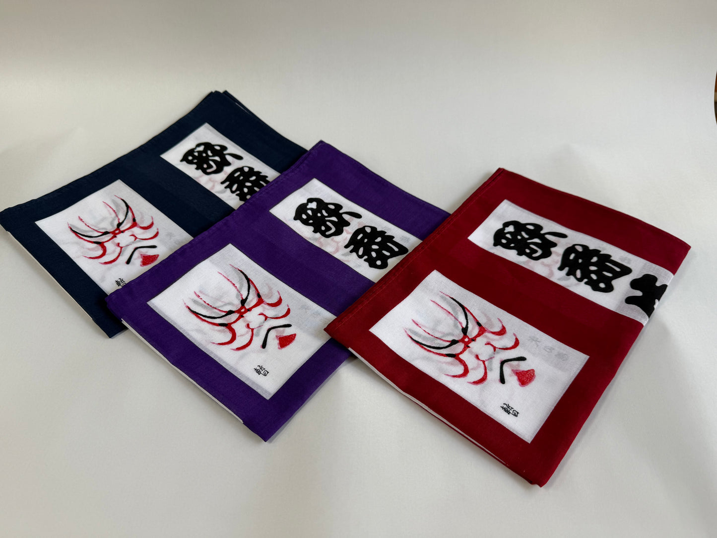 歌舞伎 隈取 手ぬぐい/ Kabuki Kumadori Tenugui